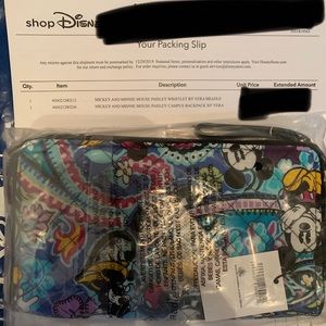 New in Plastic Disney Vera Bradley Wristlet